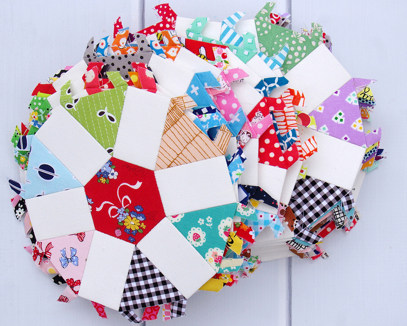 Wagon Wheel Quilt An English Paper Piecing Project Part 1 Red